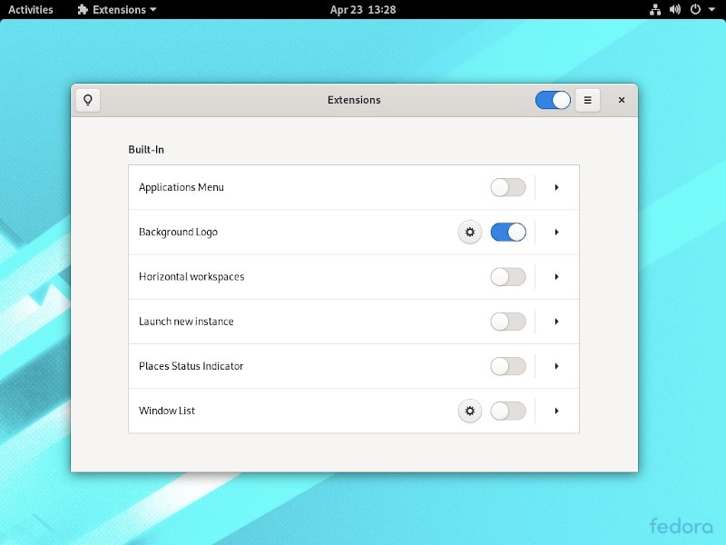 Fedora Extensions App