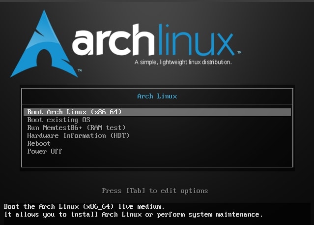 Arch Live Boot