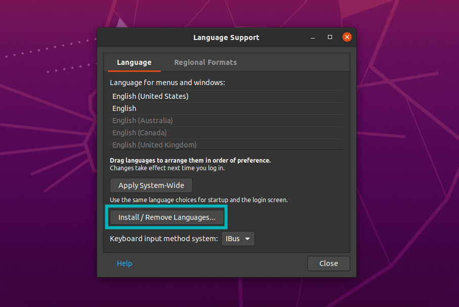 Adding New Languages in Ubuntu Linux