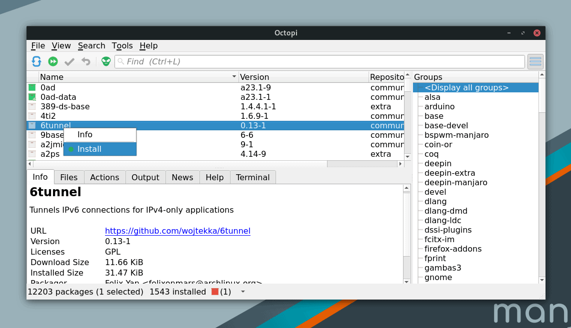 Manjaro Octopi Install