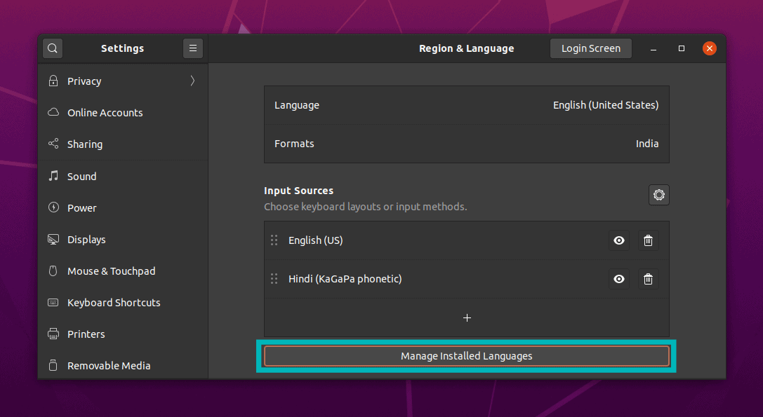 Region And Language Settings