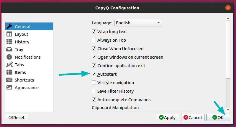 CopyQ Clipboard Manager Auto Start