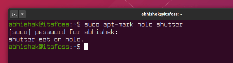 Prevent Package Update in Ubuntu
