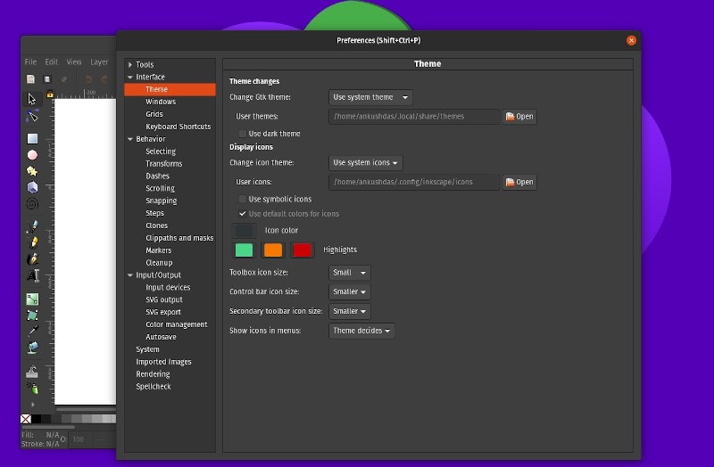 Inkscape Ui Customization