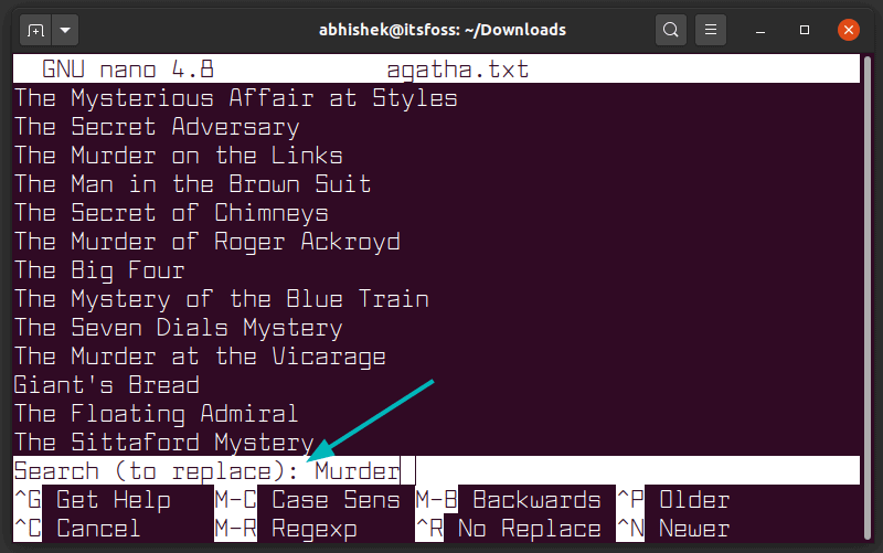 Nano Editor Tips: Search and Replace