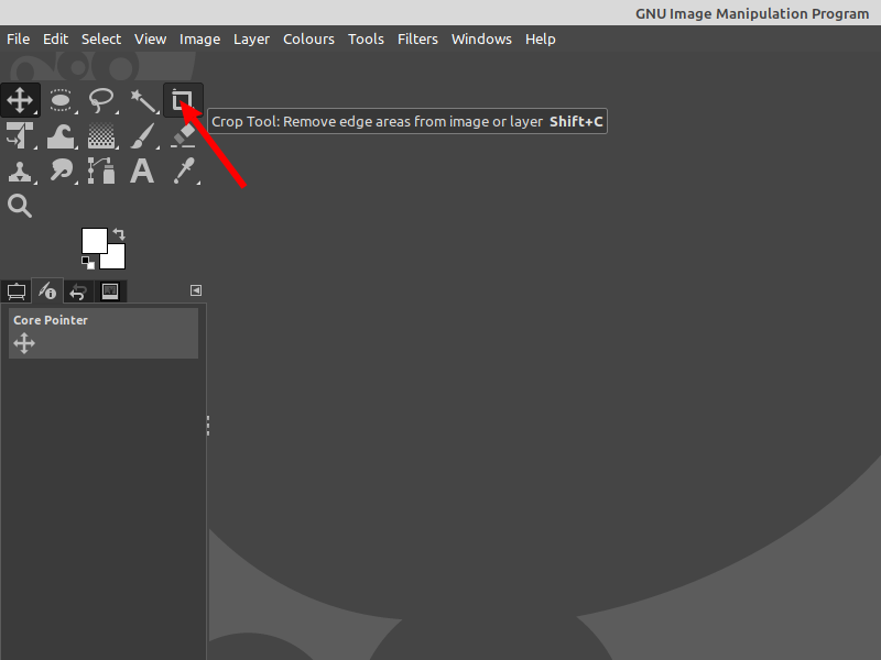 Use Crop Tool for cropping images in GIMP