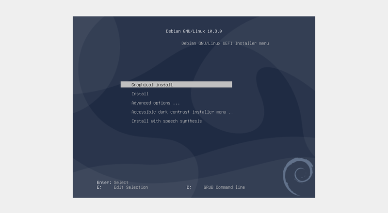 Debian Boot Screen