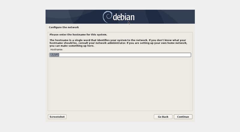 Debian Setting Host Name
