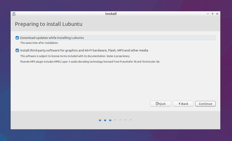 Lubuntu Installation Wizard
