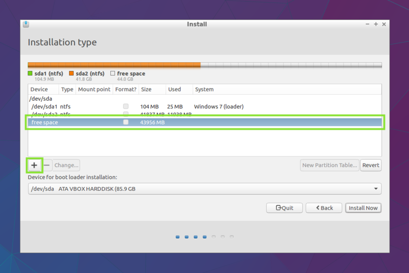 Lubuntu Partitions