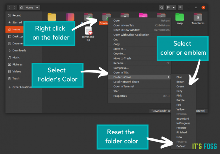 how-to-change-folder-color-in-ubuntu-20-04