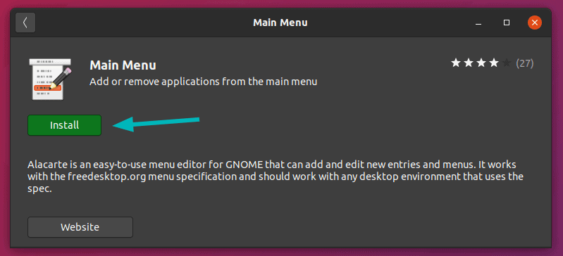 Install Main Menu Ubuntu