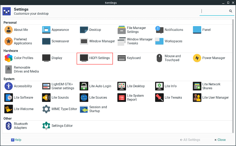 Linux Lite 5 Hidpi