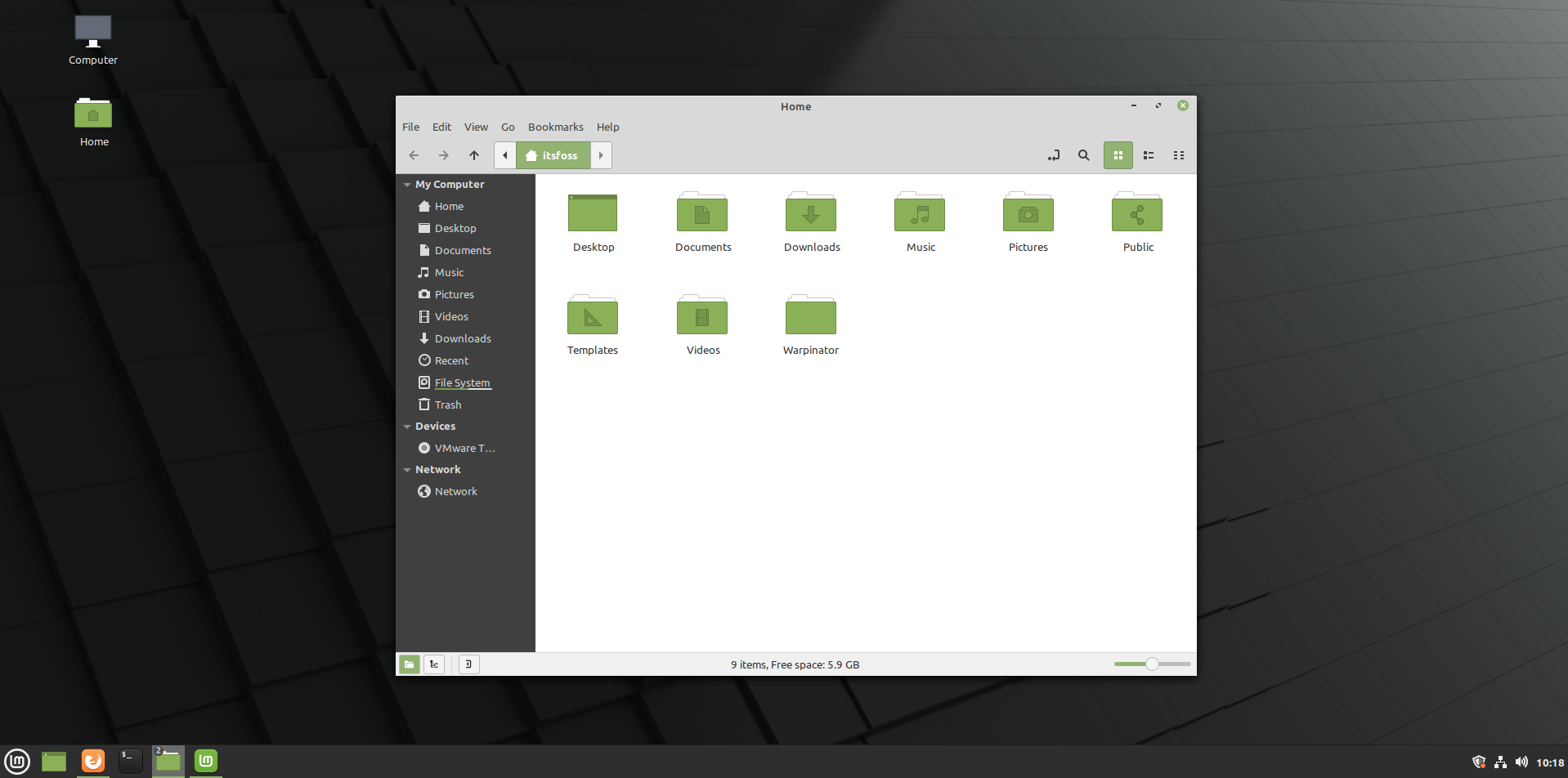 Mint 20 Nemo File Manager