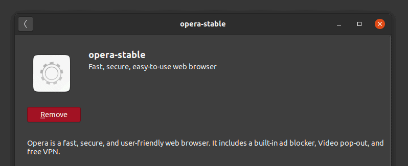 Remove Opera Browser Ubuntu