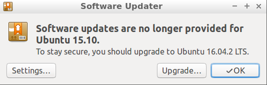 Ubuntu No Longer Supported