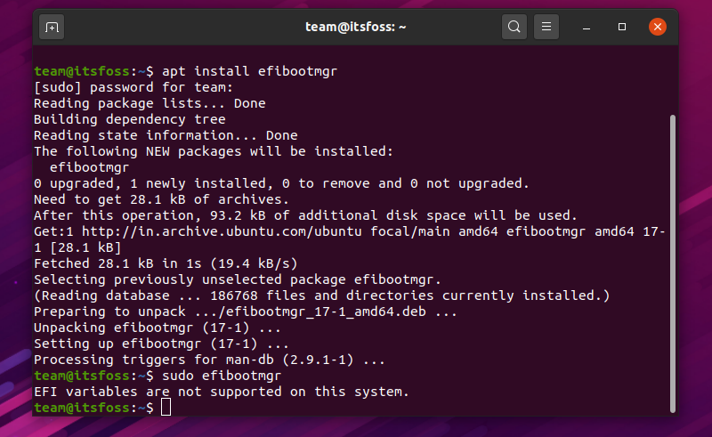 Checking UEFI or BIOS in Linux