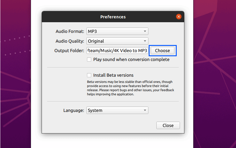 convert video to mp3 in Linux