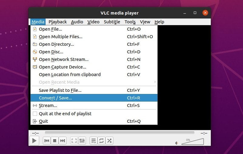 convert video to audio using vlc