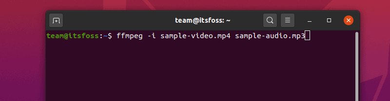 Extracting audio from video using ffmpeg