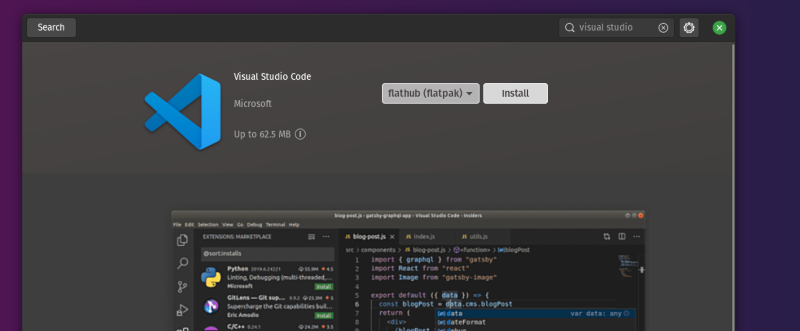 Visual Studio Code Flatpak