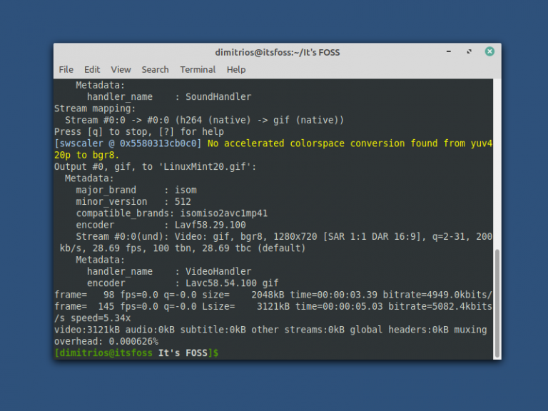 How to Convert Video to GIF in Linux [Terminal and GUI Methods]
