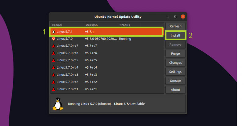 Installing new kernel in Ubuntu using Ukuu