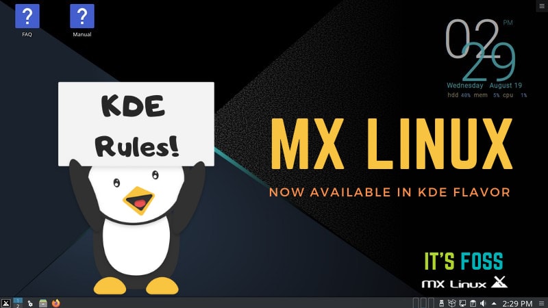 MX Linux KDE Edition