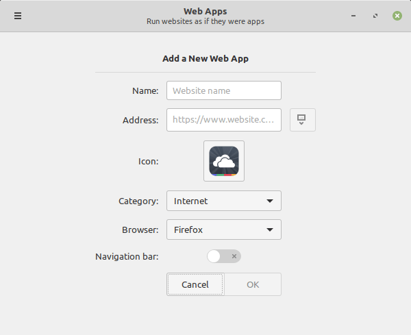 Add Web App In Linux Mint