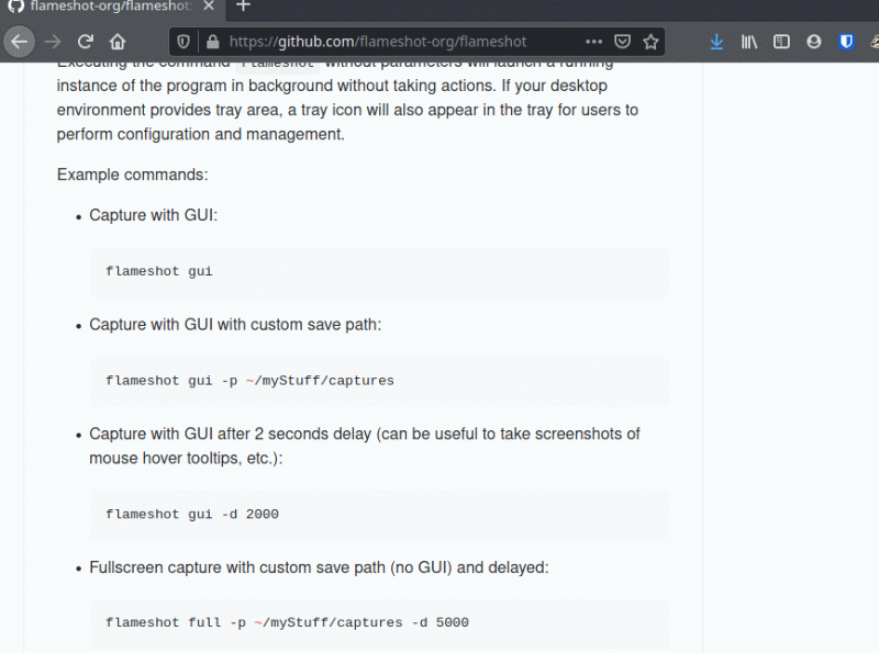 Flameshot Usage