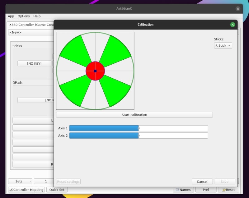 Antimicrox Calibration