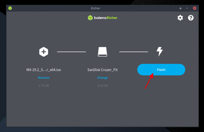 Etcher Mxlinux