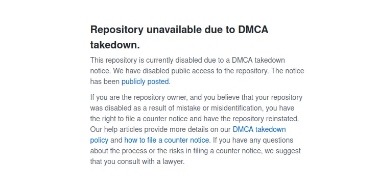 YouTube-dl DMCA notice