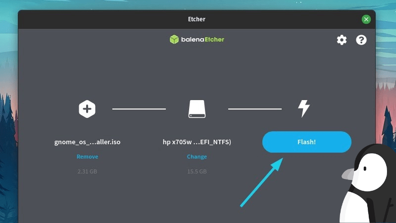 Balena Etcher Create Linux Live Usb