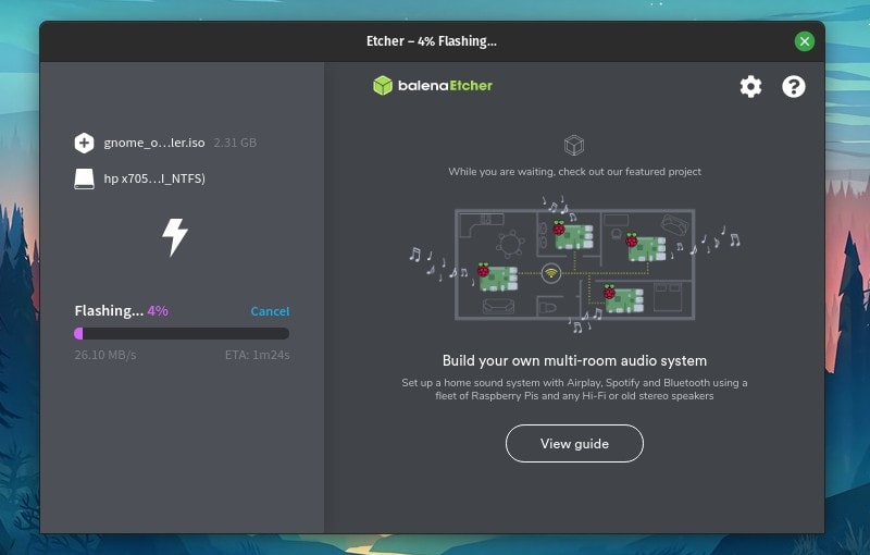 Etcher Flashing