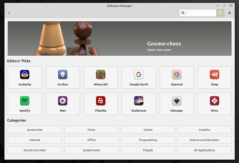 Software Manager Linux Mint
