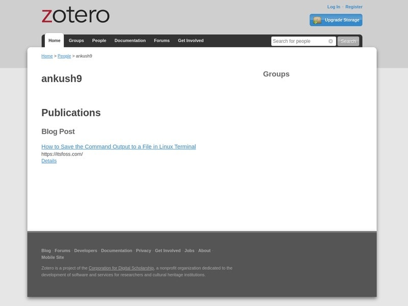 Zotero Online Publication