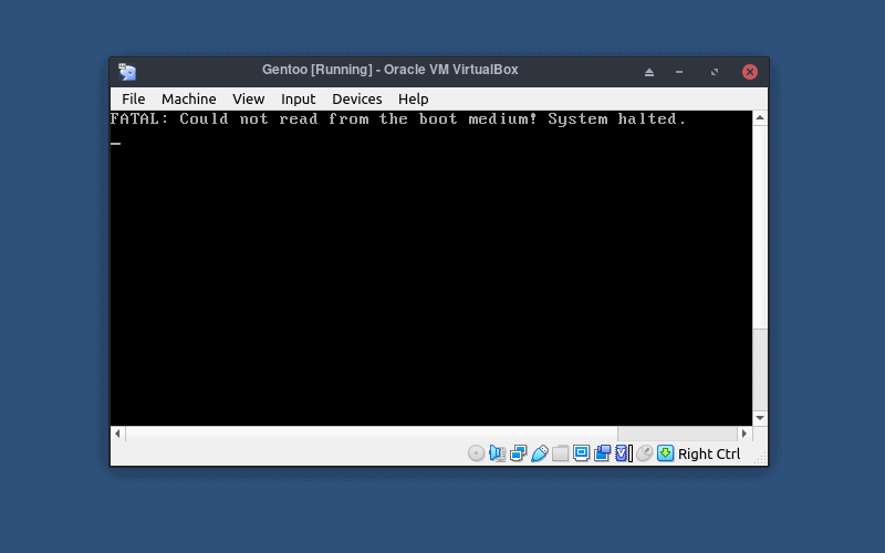 virtualbox no bootable medium found