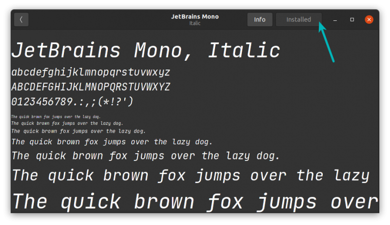 New Font Installed in Ubuntu