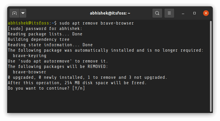 Apt Remove Program Ubuntu