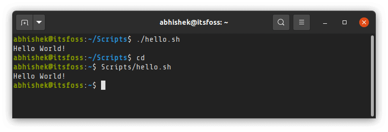 Running Shell Script In Other Directory