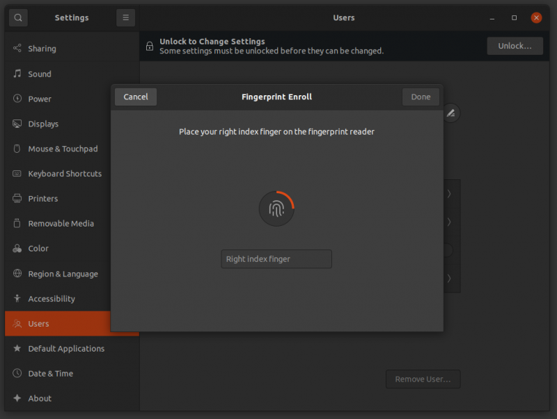 Adding Fingerprint Ubuntu Linux