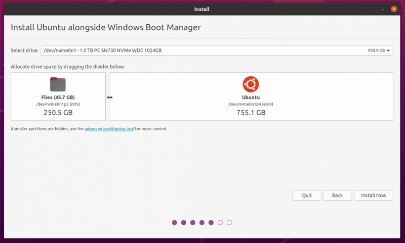 disk partition dual boot ubuntu windows