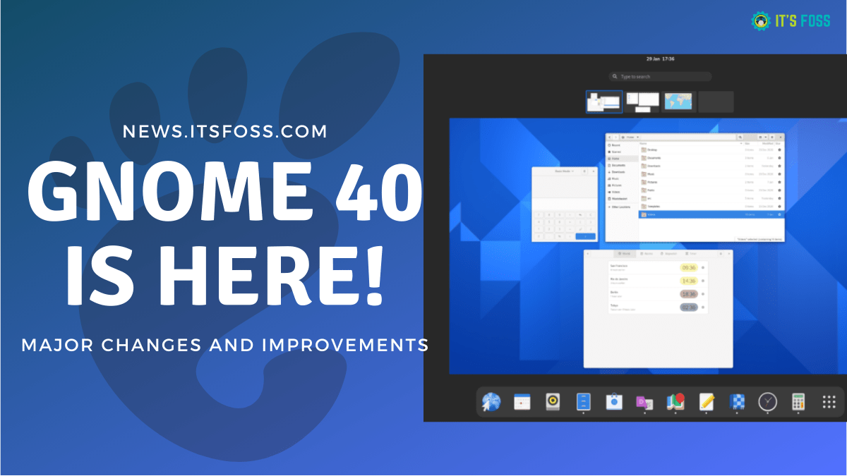 GNOME 40 Is Here With Radical Design Changes and Improvements to the ...