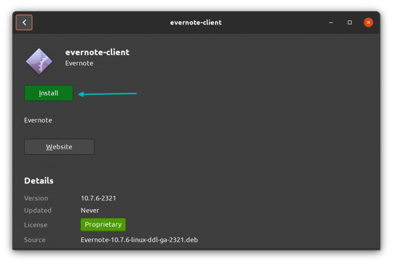 instaling EverNote 10.66.3.33484