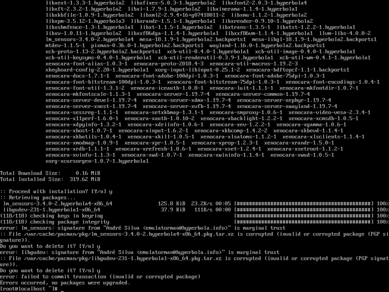 Signature Error In Hyperbola Linux