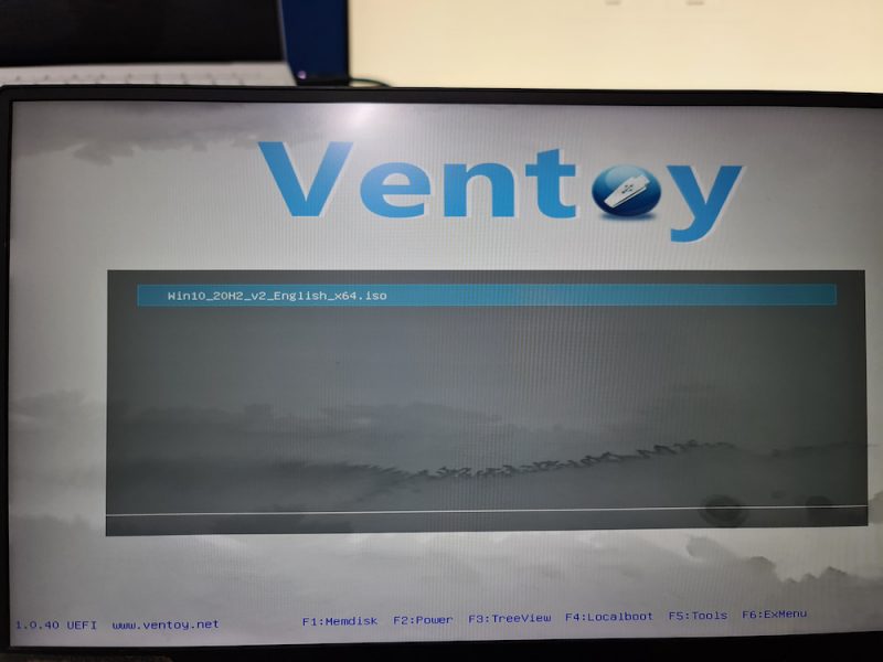 booting windows with ventoy