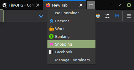 firefox container feature