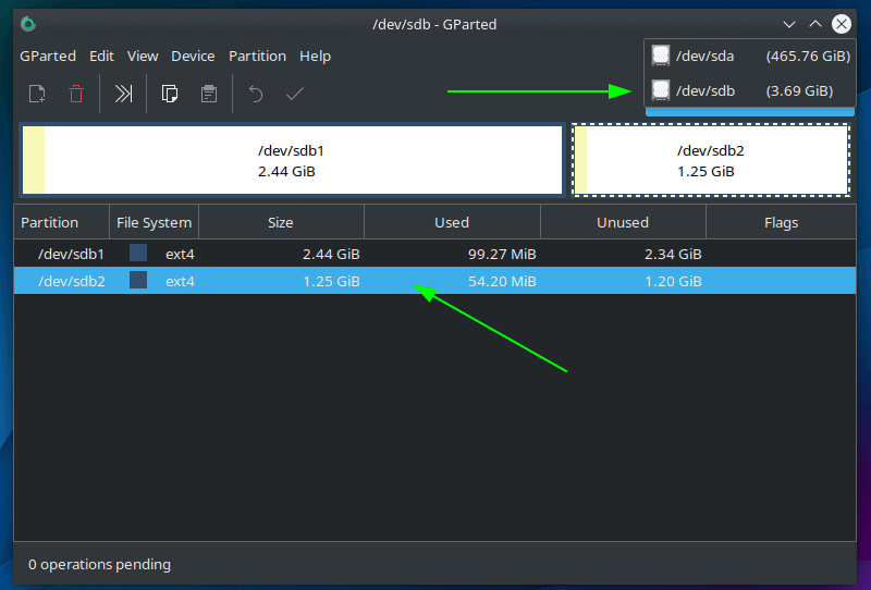 removing partitions linux 004