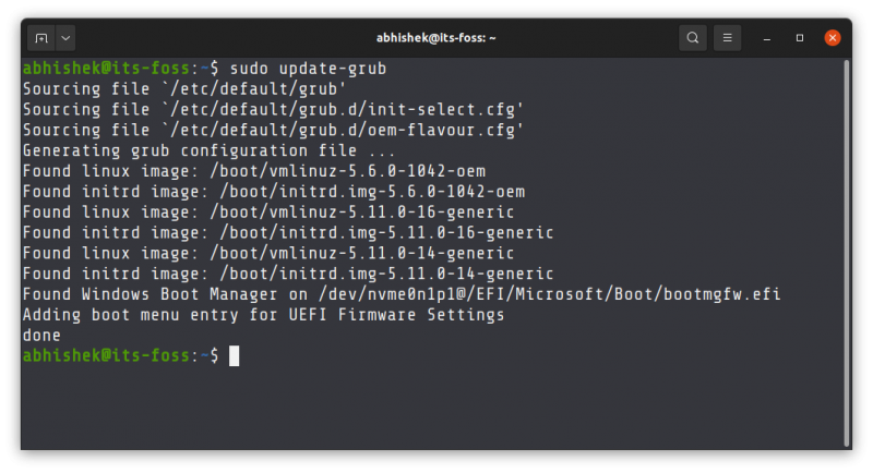 updating grub ubuntu